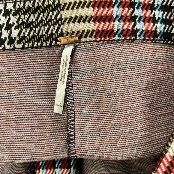 Free People Houndstooth Plaid Skinny Pants - Picture 5 of 6